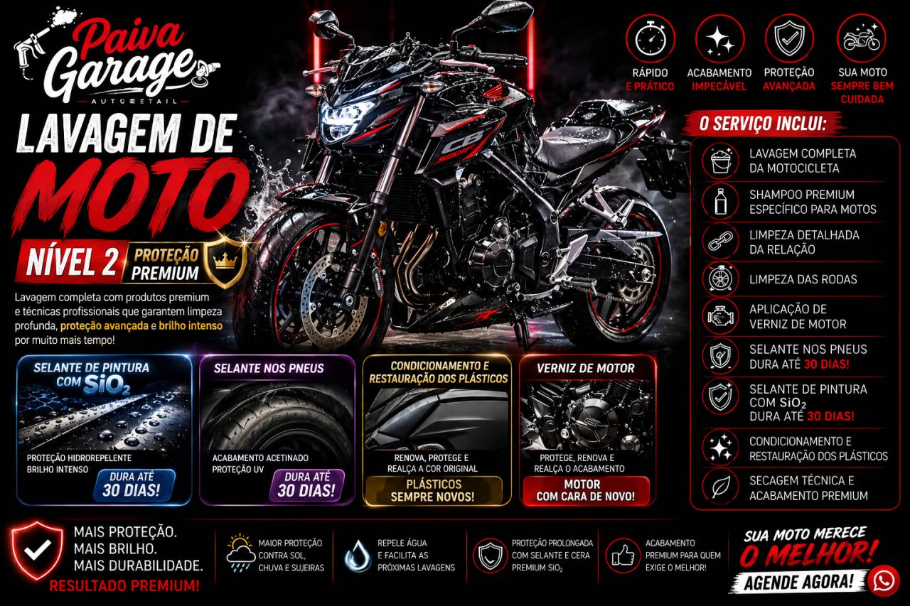 Lavagem de moto Nivel 2
